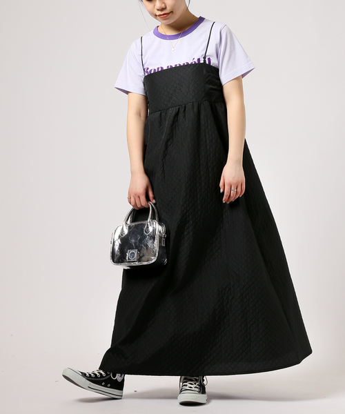 JOINT WORKS（ジョイントワークス）の「J-キルトジャカードキャミドレス（ワンピース・レディース・ブラック・FREE）」の4枚目の写真