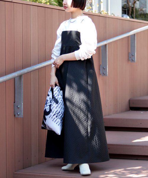 JOINT WORKS（ジョイントワークス）の「J-キルトジャカードキャミドレス（ワンピース・レディース・ブラック・FREE）」の8枚目の写真