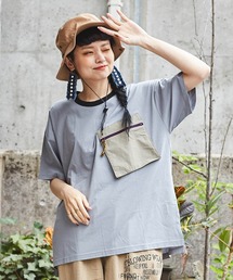 CUBE SUGAR（キューブシュガー）の「UVカットシルケット天竺ポケッタブルTシャツ（Tシャツ/カットソー）」