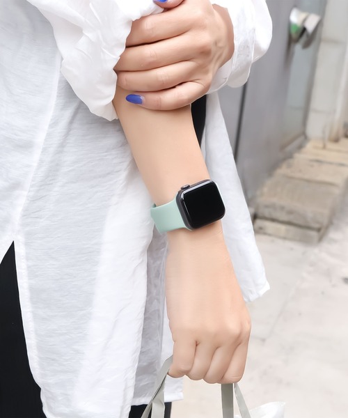 Urban Coral(アーバンコーラル)の「Apple Watch Band / アップルウォッチ バンド くすみカラーシリコン / Urban Coral(デジタル腕時計・レディース・桜/モカ/グレー系その他/グリーン系その他/ブルー系その他/パープル系その他/カーキ/グレー/ホワイト/ブラック/ベージュ系その他2/ベージュ系その他3/ブルー系その他2/ブルー系その他3/ローズ系・40mm/44mm)」の9枚目の写真