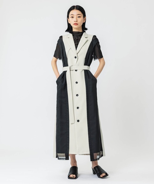 値下げ中7-56【未使用】ユナイテッドトウキョウ　ワンピース定価38,580円 セール】【完売間近！】3wayセットコンビギャザーワンピース