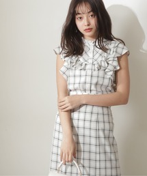 PROPORTION BODY DRESSING | 【美人百花6月号タイアップ商品】チェックフリルブラウス / 1212110510(シャツ/ブラウス)