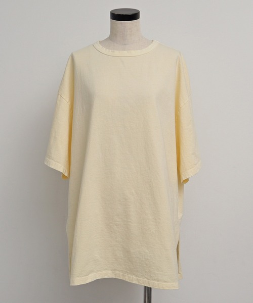 aimer le mieux(エメルミュー)の「aimer ここちいいサイズTee(Tシャツ/カットソー・レディース・イエロー/パープル/キナリ/グリーン/ダークブラウン・FREE)」の8枚目の写真