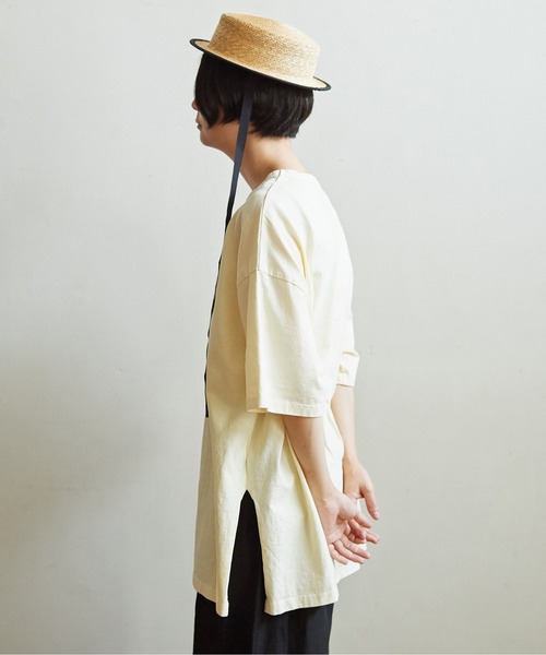 aimer le mieux(エメルミュー)の「aimer ここちいいサイズTee(Tシャツ/カットソー・レディース・イエロー/パープル/キナリ/グリーン/ダークブラウン・FREE)」の20枚目の写真