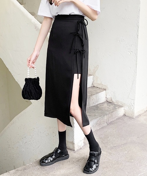 OPENING CEREMONY スリット スカート ロング パネル Julia Boutique（ジュリアブティック）の「サイドレースアップ