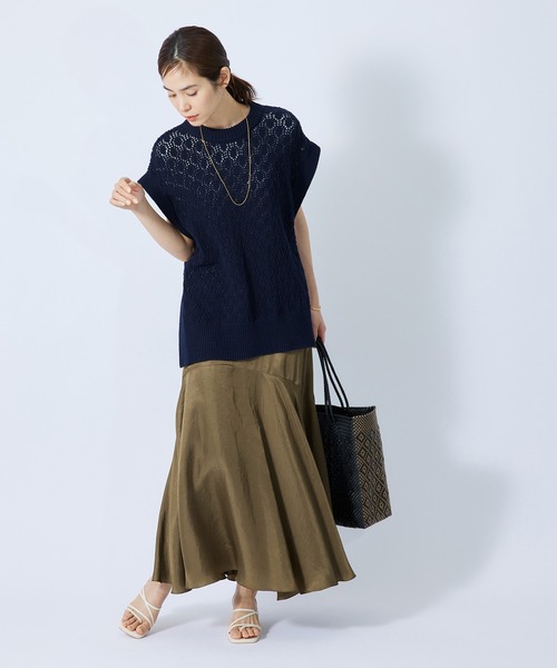 ROPE'（ロペ）の「【秋にも使える】アセテートツイルマーメイドスカート（スカート・レディース・オリーブ/ブルー系その他4・38/36）」の6枚目の写真