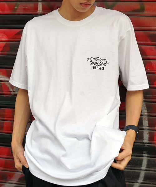 THRASHER（スラッシャー）の「【直営店別注アイテム】Handshake S/S T-SHIRTS/スラッシャー半袖Tシャツ（Tシャツ/カットソー・メンズ・ホワイト/アッシュグレー/ブラック・MEDIUM/LARGE/X-LARGE）」の13枚目の写真