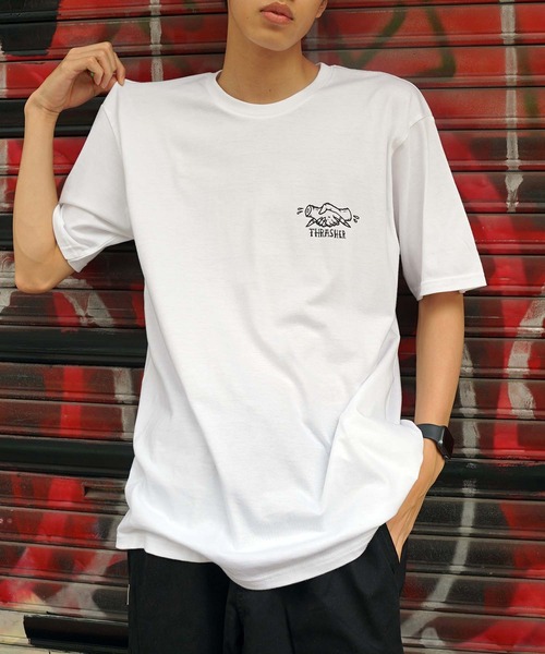 THRASHER（スラッシャー）の「【直営店別注アイテム】Handshake S/S T-SHIRTS/スラッシャー半袖Tシャツ（Tシャツ/カットソー・メンズ・ホワイト/アッシュグレー/ブラック・MEDIUM/LARGE/X-LARGE）」の15枚目の写真