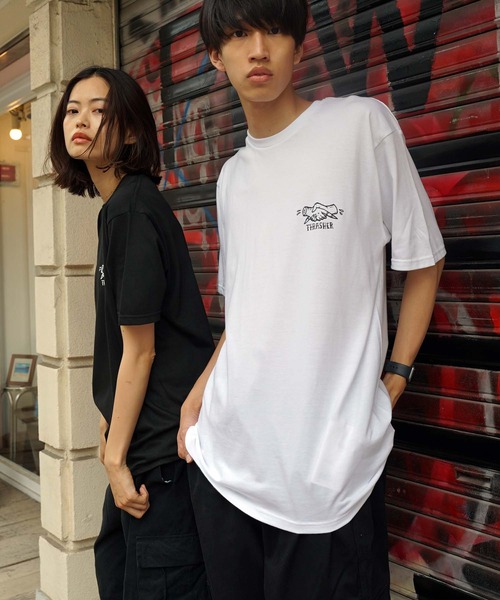 THRASHER（スラッシャー）の「【直営店別注アイテム】Handshake S/S T-SHIRTS/スラッシャー半袖Tシャツ（Tシャツ/カットソー・メンズ・ホワイト/アッシュグレー/ブラック・MEDIUM/LARGE/X-LARGE）」の8枚目の写真