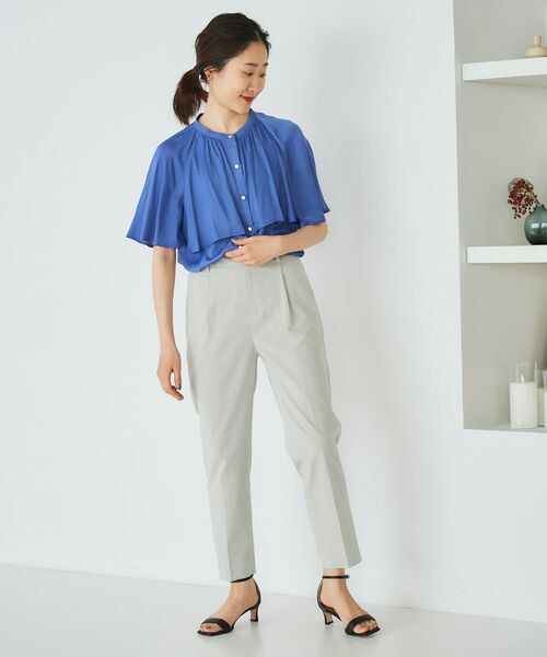 le.coeur blanc（ルクールブラン）の「アサレチックテーパードパンツ（スラックス・レディース・ライトグレー/ネイビー/ブラック/オリーブ・38/36/34/40）」の17枚目の写真