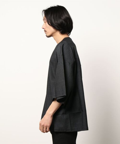 LiSS(リス)の「【Ls】【LiSS】デニム風切り替えカットソー(Tシャツ/カットソー・メンズ・ブラック/マルチ・1/2)」の15枚目の写真
