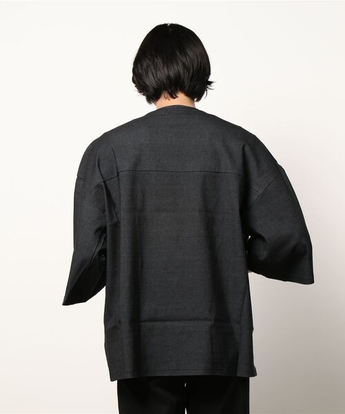LiSS(リス)の「【Ls】【LiSS】デニム風切り替えカットソー(Tシャツ/カットソー・メンズ・ブラック/マルチ・1/2)」の16枚目の写真
