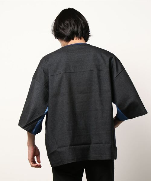 LiSS(リス)の「【Ls】【LiSS】デニム風切り替えカットソー(Tシャツ/カットソー・メンズ・ブラック/マルチ・1/2)」の17枚目の写真