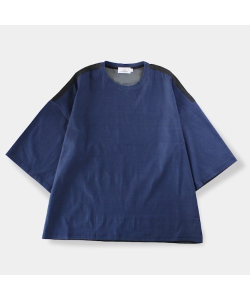 LiSS(リス)の「【Ls】【LiSS】デニム風切り替えカットソー(Tシャツ/カットソー・メンズ・ブラック/マルチ・1/2)」の5枚目の写真
