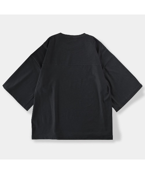 LiSS(リス)の「【Ls】【LiSS】デニム風切り替えカットソー(Tシャツ/カットソー・メンズ・ブラック/マルチ・1/2)」の12枚目の写真