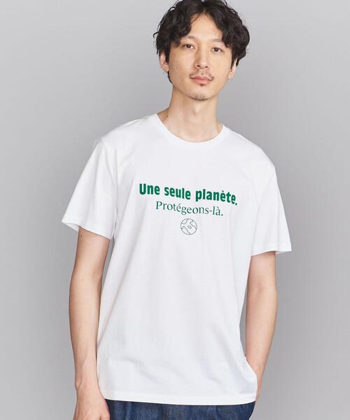 Les petits basics(ルベーシック)の「【別注】 <Les Petits Basics> PLANETE/Tシャツ(Tシャツ/カットソー・メンズ・ホワイト/ダークグリーン・M/L/XL)」の2枚目の写真