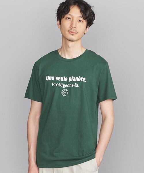 Les petits basics(ルベーシック)の「【別注】 <Les Petits Basics> PLANETE/Tシャツ(Tシャツ/カットソー・メンズ・ホワイト/ダークグリーン・M/L/XL)」の1枚目の写真