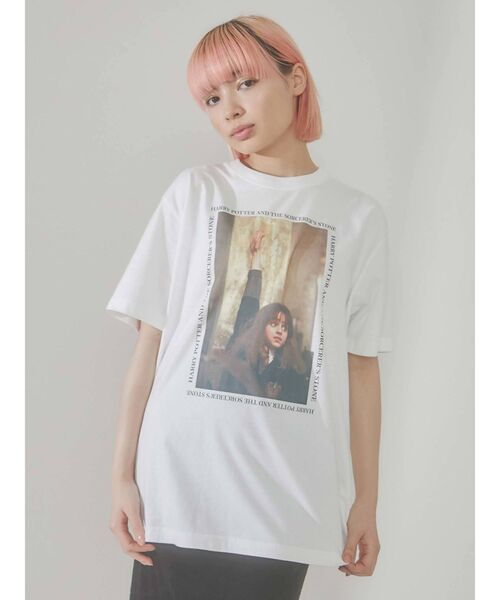 merry jenny（メリージェニー）の「ハーマイオニーTee（Tシャツ/カットソー・レディース・ブラック/オフホワイト・FREE）」の3枚目の写真