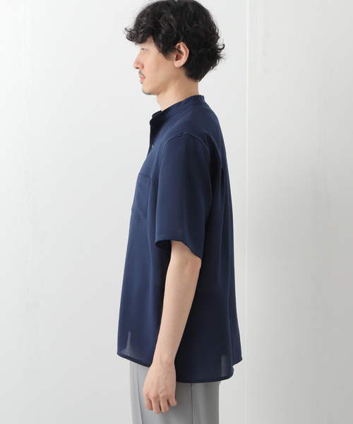 B.C STOCK（ベーセーストック）の「FIL DESSIN STAND 半袖シャツ（シャツ/ブラウス・メンズ・ホワイト/ネイビー/スミクロ・MEDIUM/LARGE/SMALL）」の22枚目の写真