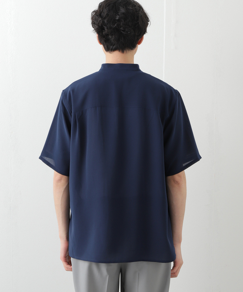 B.C STOCK（ベーセーストック）の「FIL DESSIN STAND 半袖シャツ（シャツ/ブラウス・メンズ・ホワイト/ネイビー/スミクロ・MEDIUM/LARGE/SMALL）」の21枚目の写真