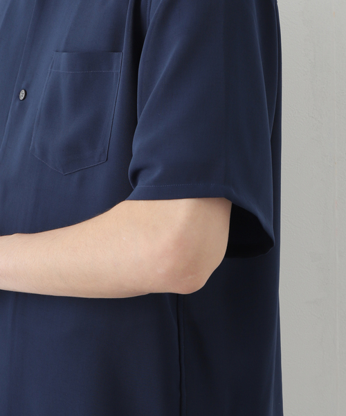 B.C STOCK（ベーセーストック）の「FIL DESSIN STAND 半袖シャツ（シャツ/ブラウス・メンズ・ホワイト/ネイビー/スミクロ・MEDIUM/LARGE/SMALL）」の17枚目の写真