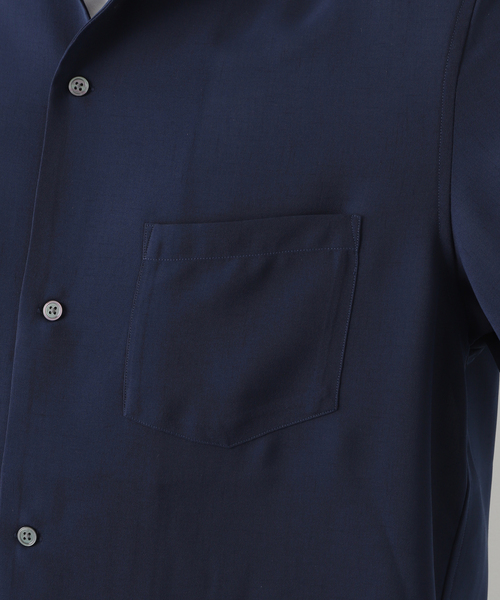 B.C STOCK（ベーセーストック）の「FIL DESSIN STAND 半袖シャツ（シャツ/ブラウス・メンズ・ホワイト/ネイビー/スミクロ・MEDIUM/LARGE/SMALL）」の16枚目の写真