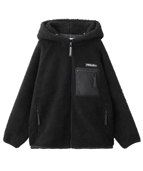 MILKFED.(ミルクフェド)の「BOA ZIP UP HOODED JACKET(ブルゾン・レディース・ダークグリーン/グレー/ブラック/ベージュ/ホワイト/レッド・M/S)」の19枚目の写真