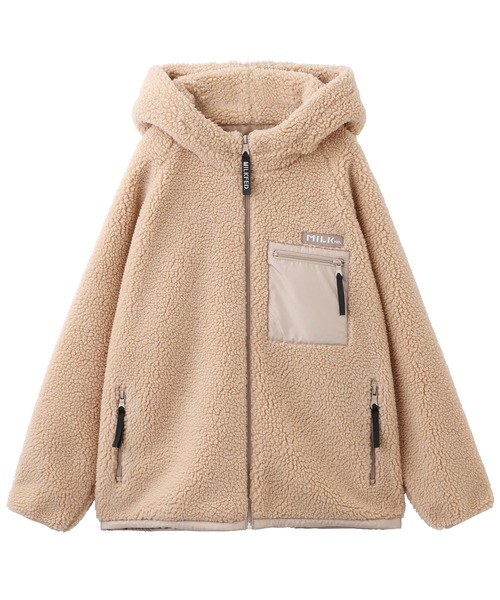 MILKFED.(ミルクフェド)の「BOA ZIP UP HOODED JACKET(ブルゾン・レディース・ダークグリーン/グレー/ブラック/ベージュ/ホワイト/レッド・M/S)」の21枚目の写真