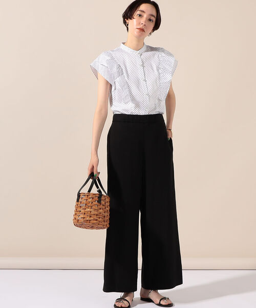 NOLLEY’S(ノーリーズ)の「フリルフレンチブラウス(シャツ/ブラウス・レディース・ブラック/オフホワイト/サックスブルー/ロイヤルブルー/ホワイト系その他4/ブルー系その他7・38)」の9枚目の写真