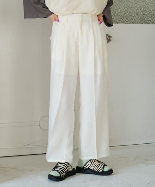 Kastane（カスタネ）の「【サイズ展開あり】タックスラックスパンツ（スラックス・レディース・ブラック/アイボリー/ピンク・2/0/1）」の10枚目の写真