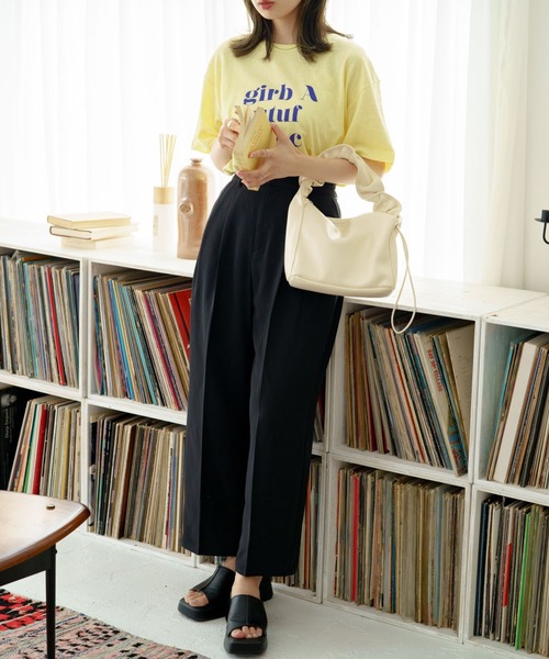 Kastane（カスタネ）の「【サイズ展開あり】タックスラックスパンツ（スラックス・レディース・ブラック/アイボリー/ピンク・2/0/1）」の15枚目の写真