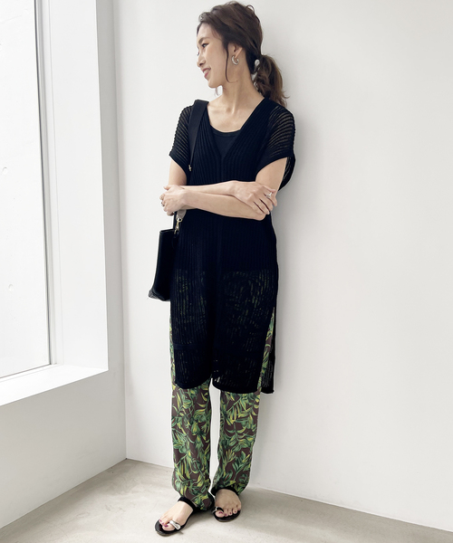 Spick & Span - Spick and SpanラインVプルオーバー Spick & Span（スピックアンドスパン）の「メッシュニット Vプル