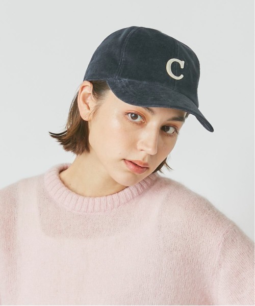 Chapeau d' O（シャポードオー）の「Chapeau d' O  Velour Pile Wappen Cap（キャップ・レディース・ネイビー/ホワイト/マスタード・FREE）」の10枚目の写真