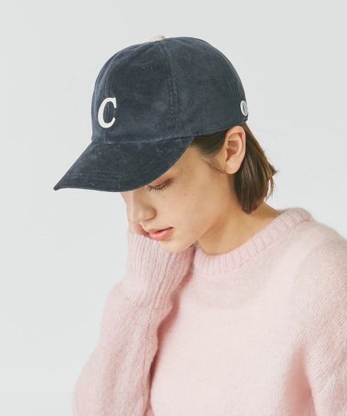 Chapeau d' O（シャポードオー）の「Chapeau d' O  Velour Pile Wappen Cap（キャップ・レディース・ネイビー/ホワイト/マスタード・FREE）」の12枚目の写真