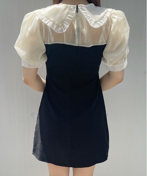 titty＆Co. PETIT（ティティアンドコープティ）の「【titty&Co.PETIT】シャイニースリーブミニワンピース（ワンピース・レディース・ブラック・FREE）」の4枚目の写真