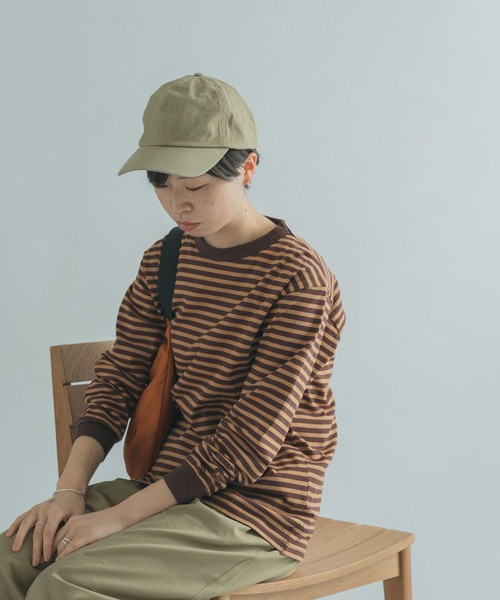 FORK&SPOON(フォークアンドスプーン)の「FORK&SPOON ボーダーロングスリーブTシャツ(Tシャツ/カットソー・レディース・ブラック系その他/ブラウン系その他/グリーン系その他/ピンク系その他・1/2)」の3枚目の写真