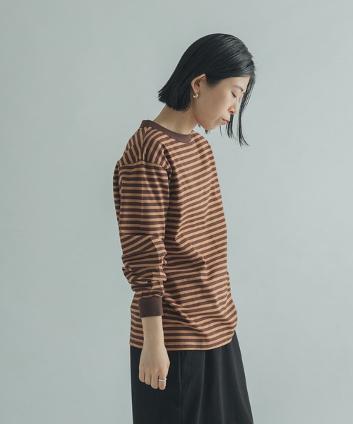 FORK&SPOON(フォークアンドスプーン)の「FORK&SPOON ボーダーロングスリーブTシャツ(Tシャツ/カットソー・レディース・ブラック系その他/ブラウン系その他/グリーン系その他/ピンク系その他・1/2)」の14枚目の写真