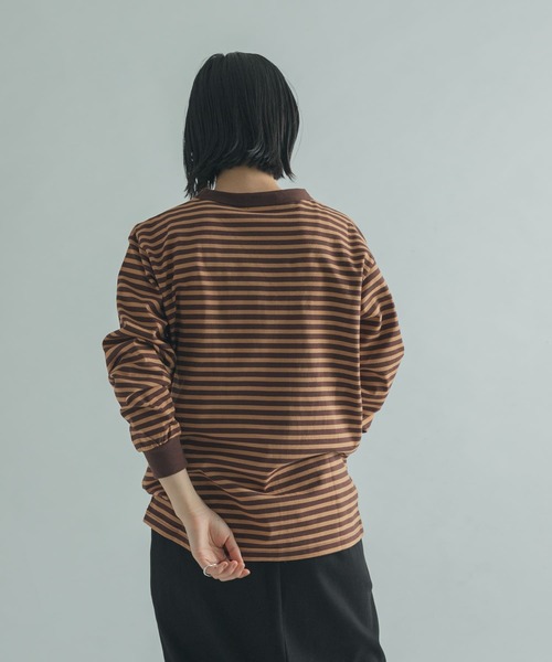 FORK&SPOON(フォークアンドスプーン)の「FORK&SPOON ボーダーロングスリーブTシャツ(Tシャツ/カットソー・レディース・ブラック系その他/ブラウン系その他/グリーン系その他/ピンク系その他・1/2)」の16枚目の写真