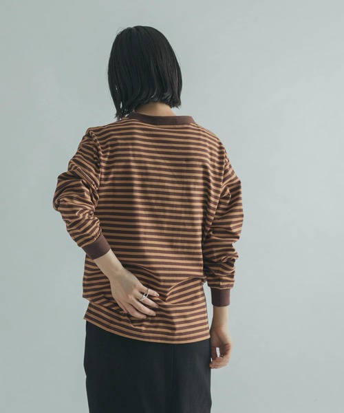 FORK&SPOON(フォークアンドスプーン)の「FORK&SPOON ボーダーロングスリーブTシャツ(Tシャツ/カットソー・レディース・ブラック系その他/ブラウン系その他/グリーン系その他/ピンク系その他・1/2)」の17枚目の写真