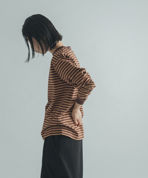 FORK&SPOON(フォークアンドスプーン)の「FORK&SPOON ボーダーロングスリーブTシャツ(Tシャツ/カットソー・レディース・ブラック系その他/ブラウン系その他/グリーン系その他/ピンク系その他・1/2)」の18枚目の写真