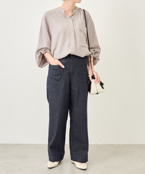 BEARDSLEY（ビアズリー）の「ノンフェードバギーデニムパンツ（デニムパンツ・レディース・インディゴブルー・1/2/0）」の8枚目の写真