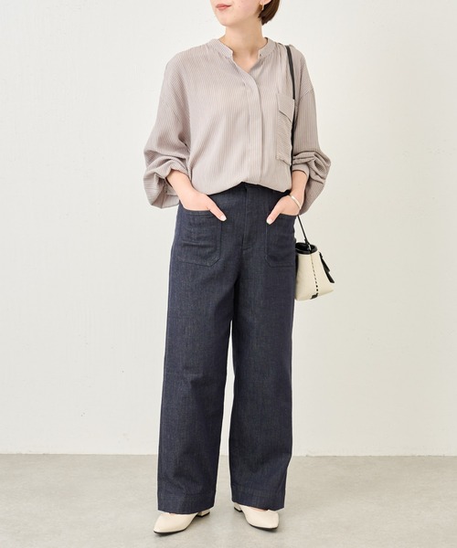 BEARDSLEY（ビアズリー）の「ノンフェードバギーデニムパンツ（デニムパンツ・レディース・インディゴブルー・1/2/0）」の10枚目の写真