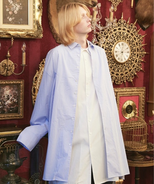 ln fortis(ロンフォルティス)の「ln fortis - モンスターサイズクールアップシャツ(シャツ/ブラウス・メンズ・ホワイト/ブラック/ブルー・FREE)」の18枚目の写真