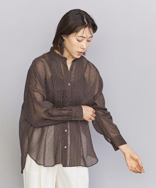 BEAUTY&YOUTH　ドットピンタックバンドカラー　シャツ BEAUTY&YOUTH UNITED ARROWS（ビューティーアンドユース