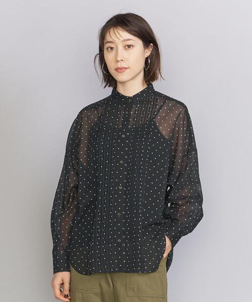 BEAUTY&YOUTH　ドットピンタックバンドカラー　シャツ BEAUTY&YOUTH UNITED ARROWS（ビューティーアンドユース