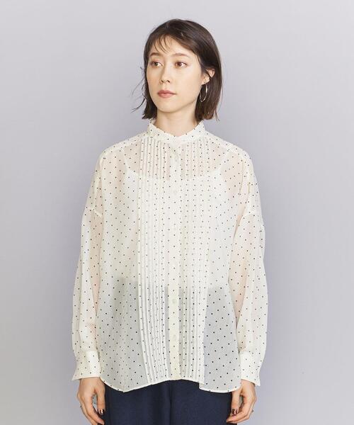 BEAUTY&YOUTH　ドットピンタックバンドカラー　シャツ BEAUTY&YOUTH UNITED ARROWS（ビューティーアンドユース