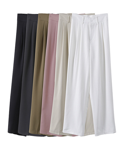 c.u.l（シーユーエル）の「ストレートタックスラックス culw278（スラックス・レディース・ベージュ/アイボリー/ブラック・L/M）」の21枚目の写真