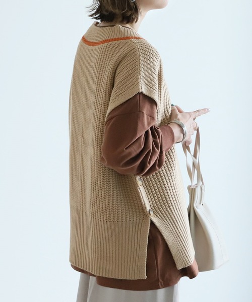 reca（レカ）の「チルデンニットベスト（ベスト・レディース・ブラック/アイボリー/グレイッシュベージュ・FREE）」の15枚目の写真