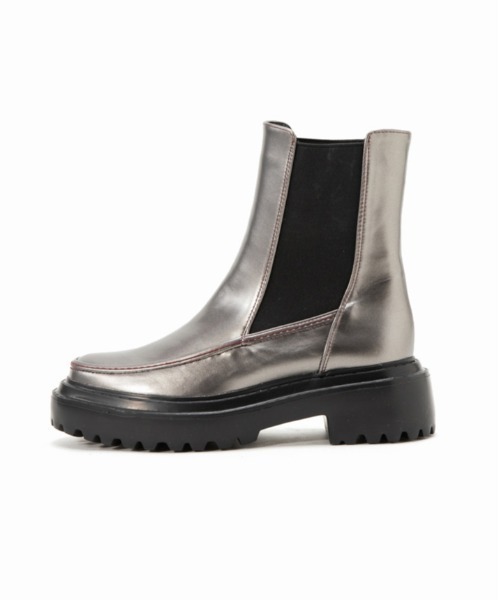 Casselini(キャセリーニ)の「Casselini(キャセリーニ)モカサイドゴアブーツ(ブーツ・レディース・ブラック/シルバー/アイボリー・S/M/L)」の6枚目の写真