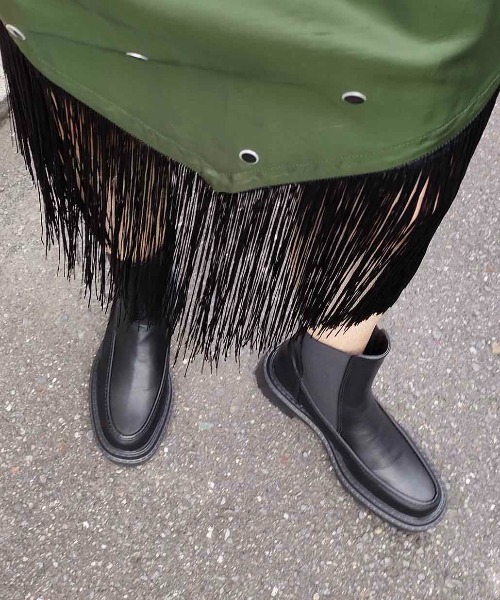 Casselini(キャセリーニ)の「Casselini(キャセリーニ)モカサイドゴアブーツ(ブーツ・レディース・ブラック/シルバー/アイボリー・S/M/L)」の12枚目の写真